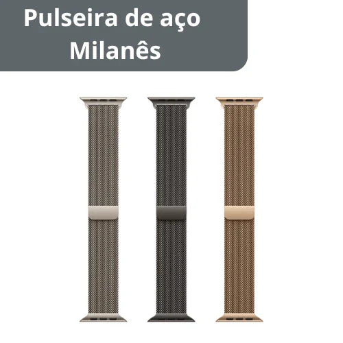 Pulseira de aço milanês