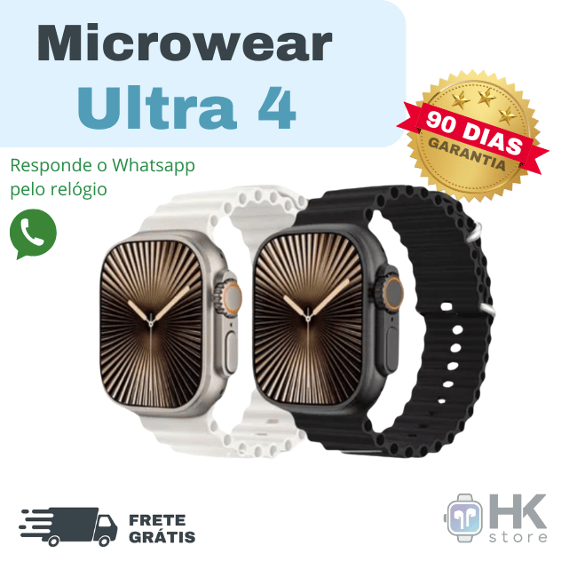 Smartwatch Microwear Ultra 4 (Responde whatsapp) + Frete grátis